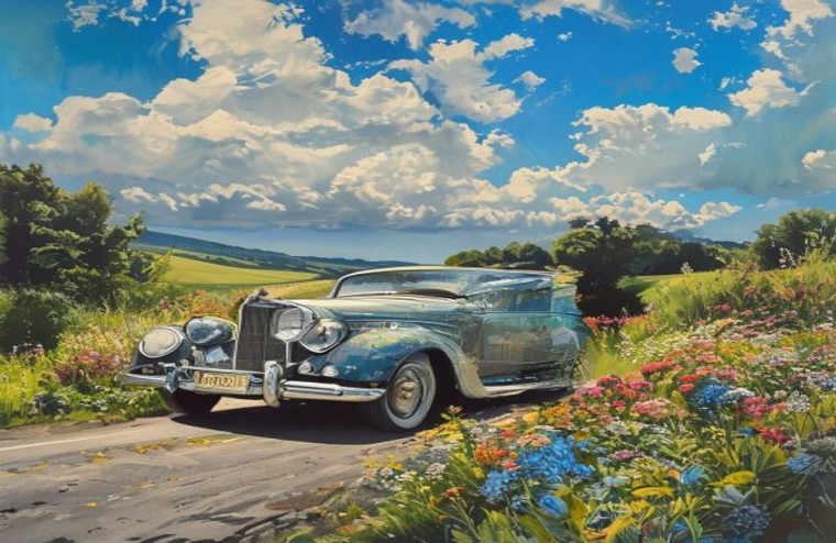 Classic Car AI Background