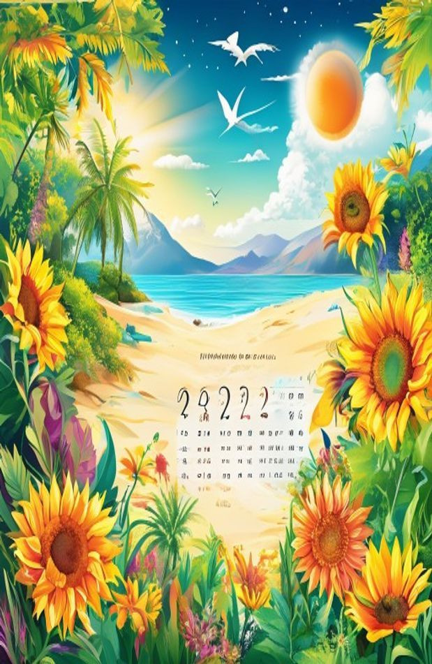 August Calendar AI Wallpaper