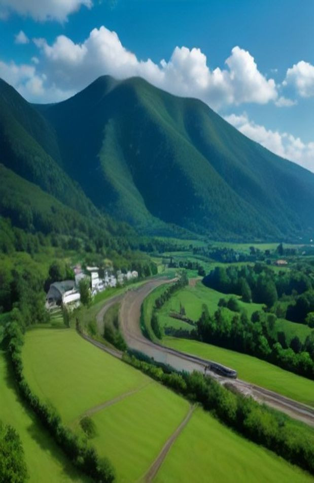 Model Railroad Backdrops AI Wallpaper