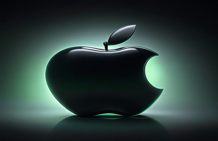 Black Apple AI Wallpaper