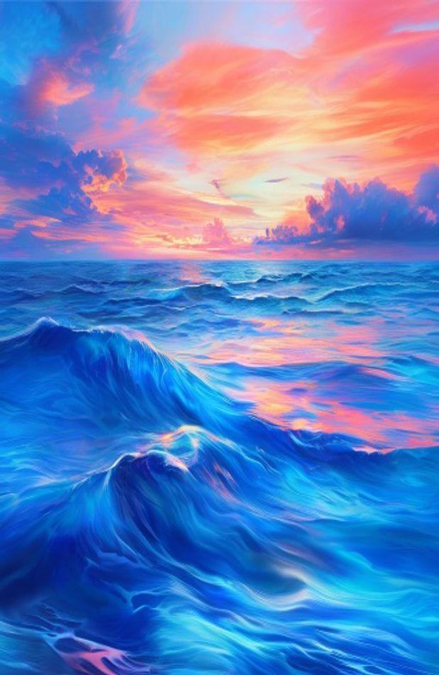 Blue HD AI Wallpaper 1080p
