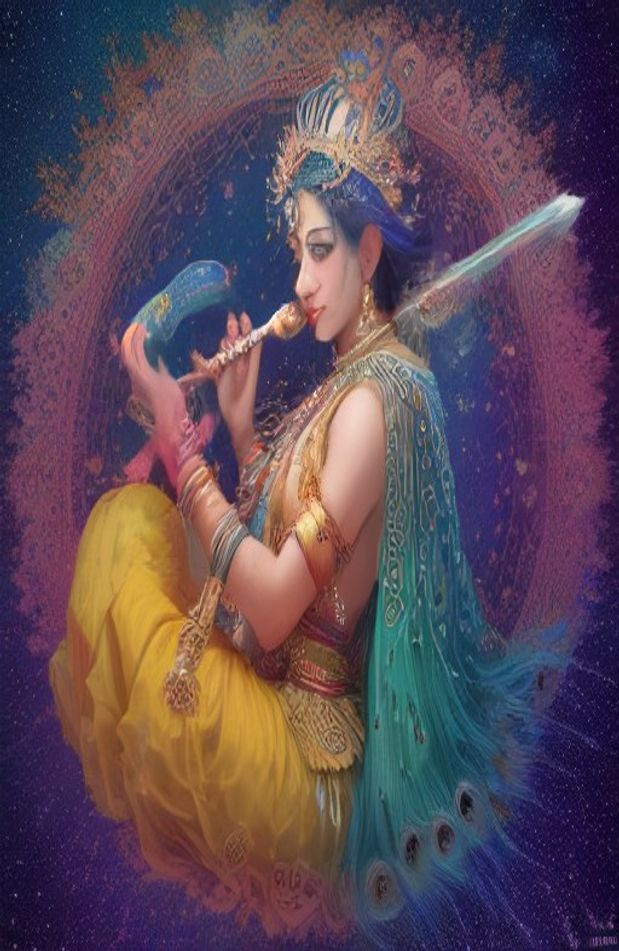 Natkhat Krishna HD AI Wallpaper