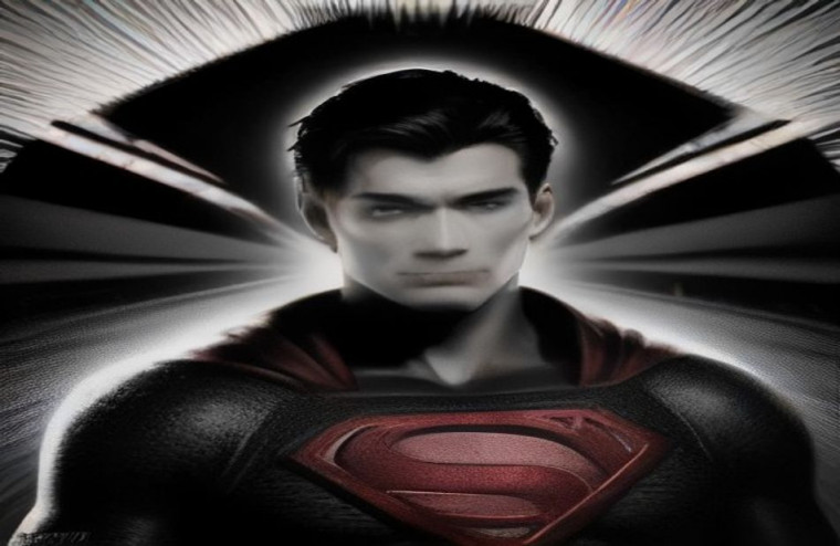 Black Superman Logo AI Wallpaper