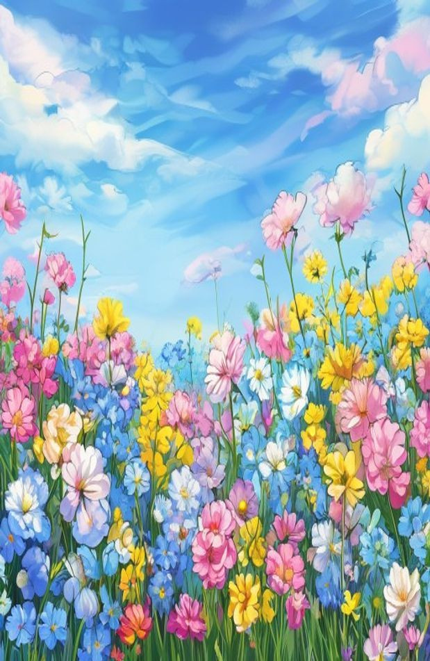 Spring Flowers Screensavers AI Wallpaper