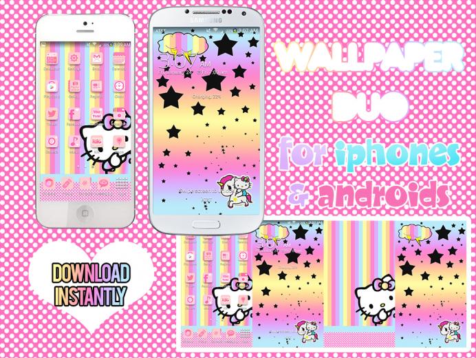 Free download Hello Kitty Rainbow Birthday Card Party Supplies Party ...