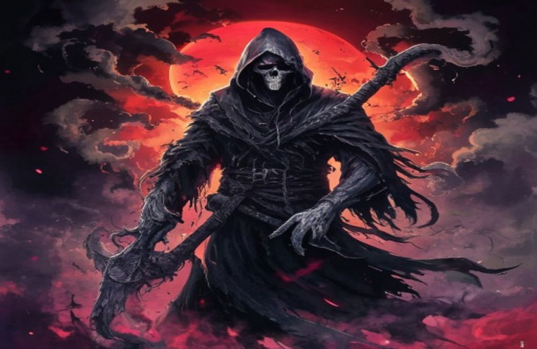 Badass Grim Reaper AI Wallpaper