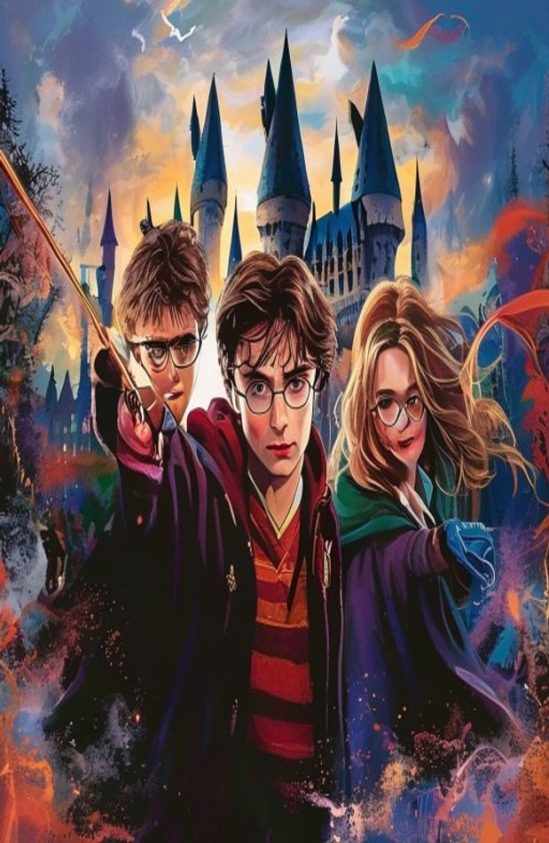 Harry Ron And Hermione AI Wallpaper