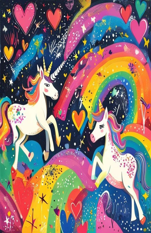 Lisa Frank AI Wallpaper