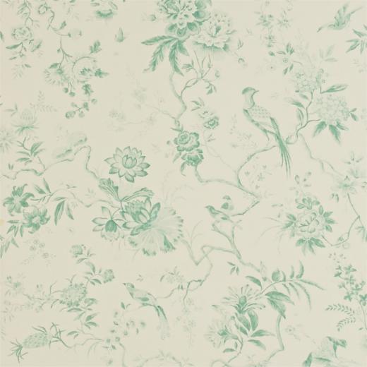 Free download Toile de Jouy wallpaper in beige on off white has