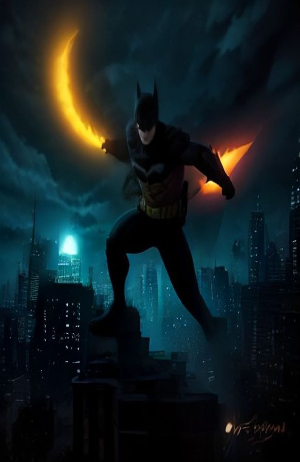 Batman Cartoon AI Wallpaper