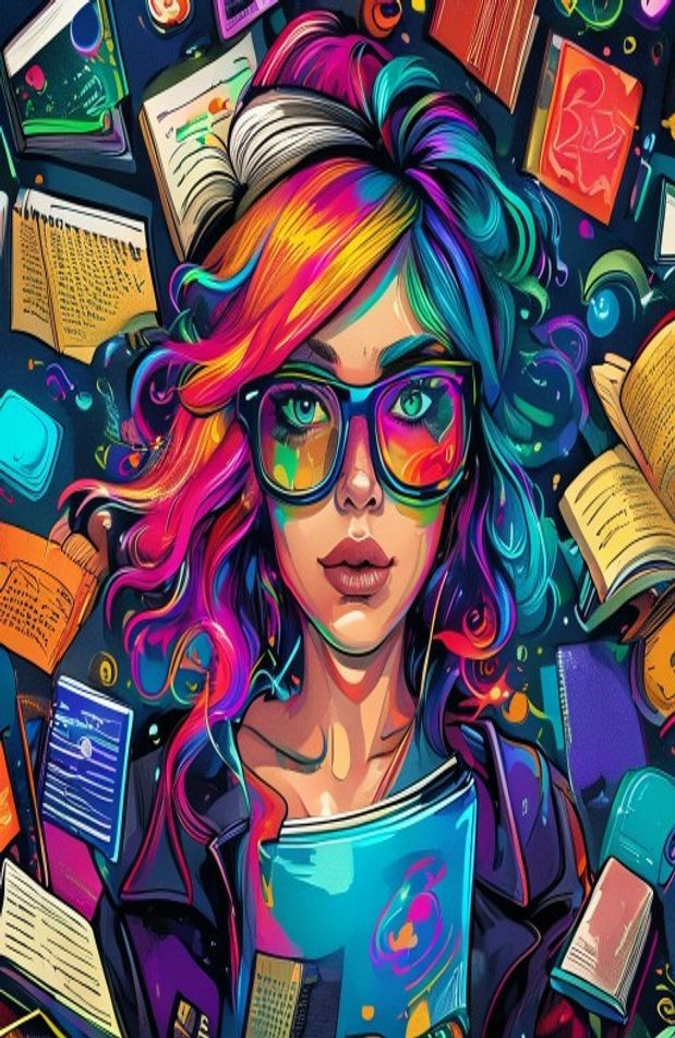 Geek Girl AI Wallpaper