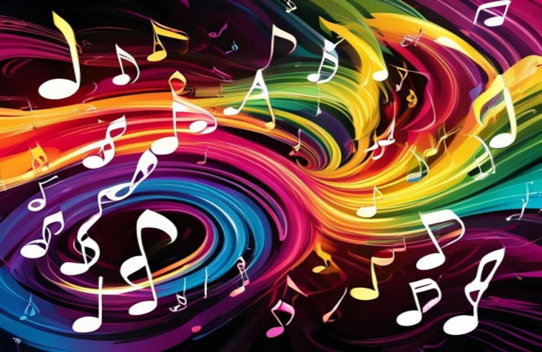 Music Abstract AI Background