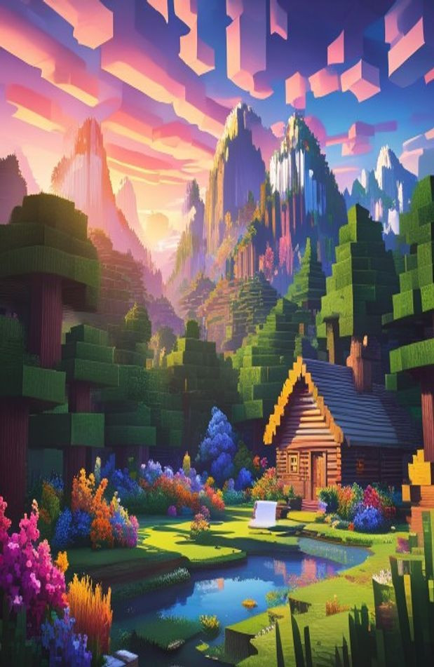 Cool Minecraft AI Wallpaper