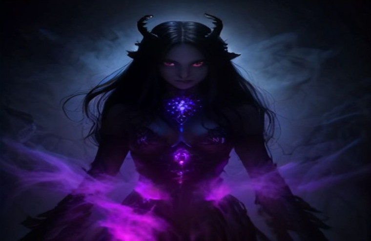 Female Demon AI Wallpaper