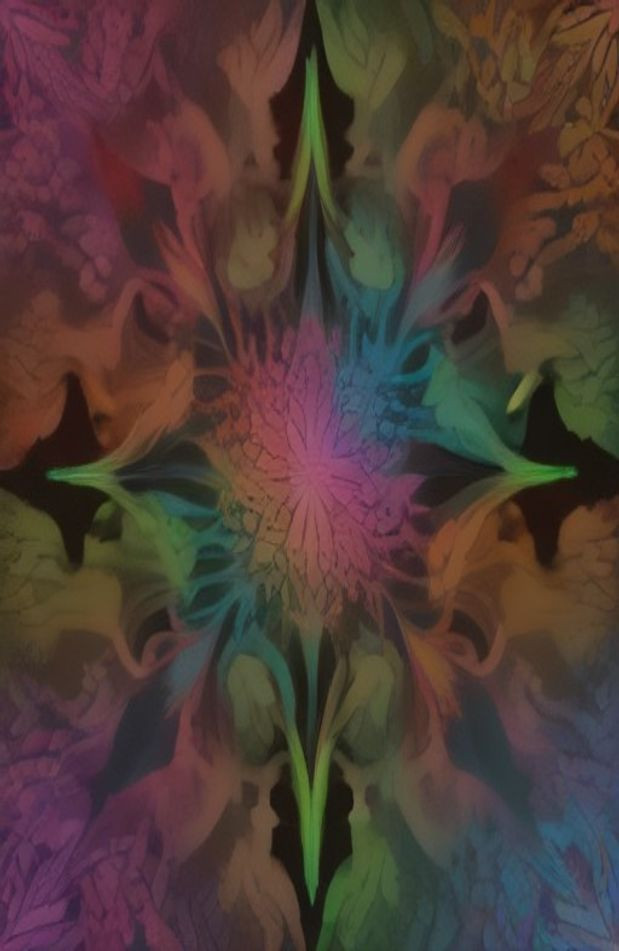 Psychedelic Weed AI Wallpaper