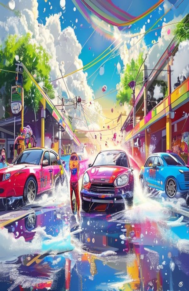 Car Wash AI Wallpaper