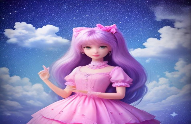 Cute Barbie Doll AI Wallpaper