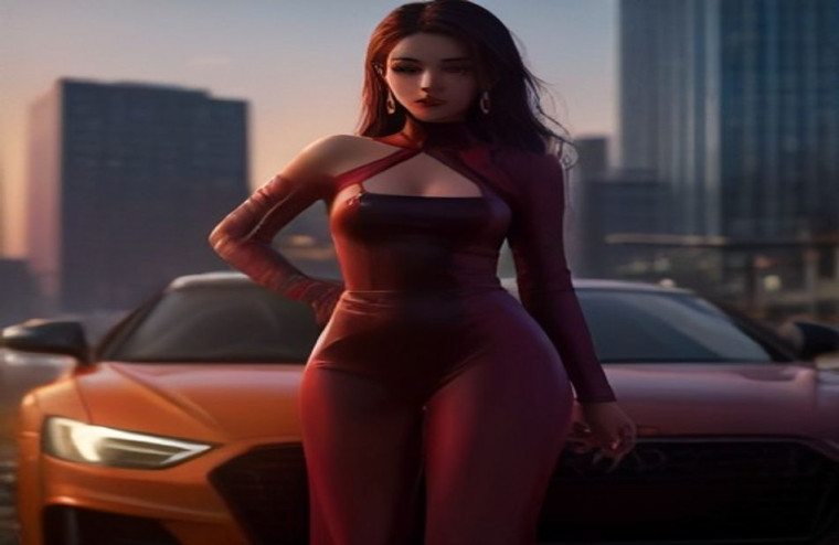 Audi Girl AI Wallpaper
