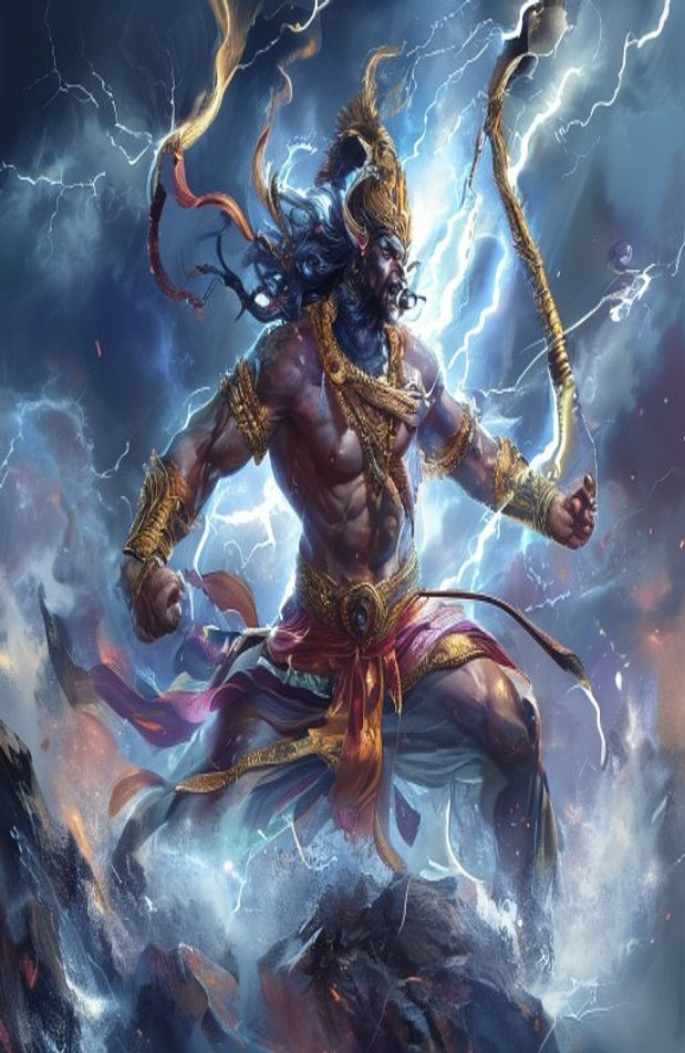 Lord Rama Angry AI Wallpaper