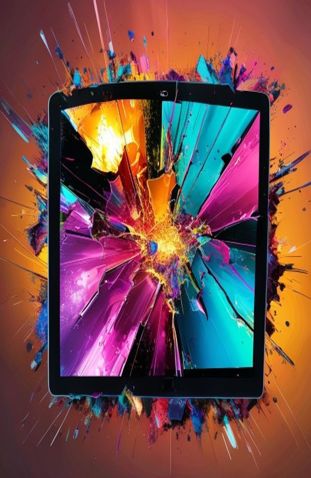 Broken iPad AI Wallpaper