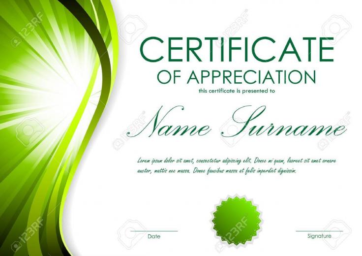 Free download Certificate Of Appreciation Template With Gold And Brown