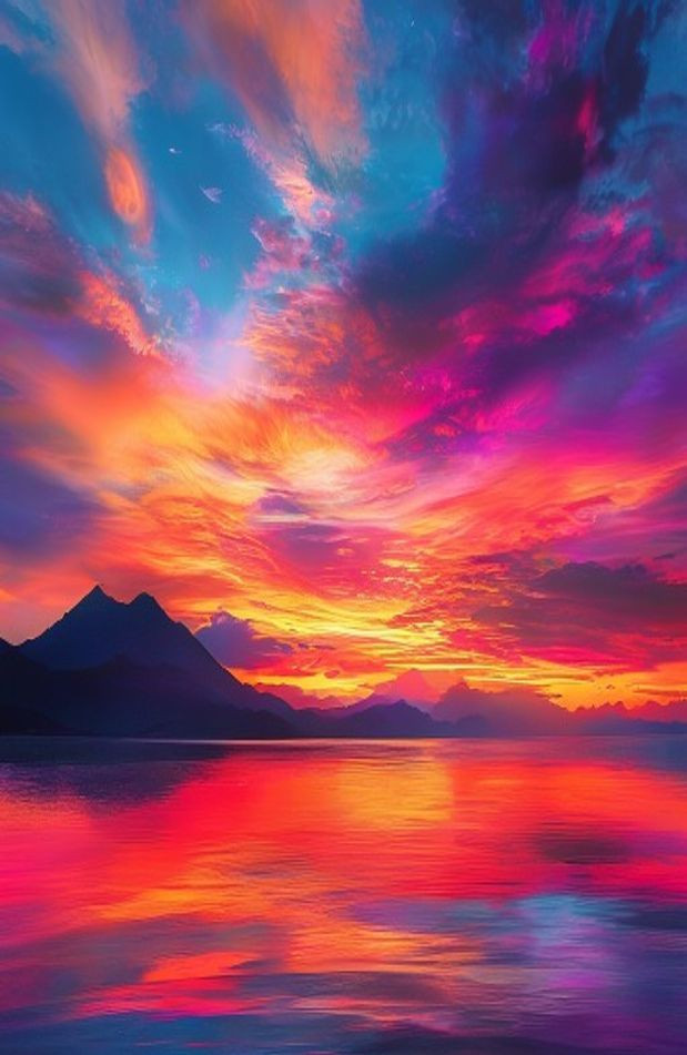 Beautiful Sunset AI Wallpaper