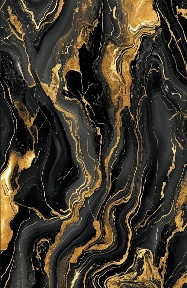 Black And Gold Marble AI Wallpaper