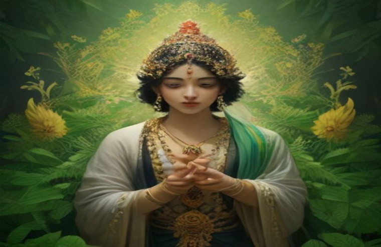 Beautiful Krishna AI Wallpaper
