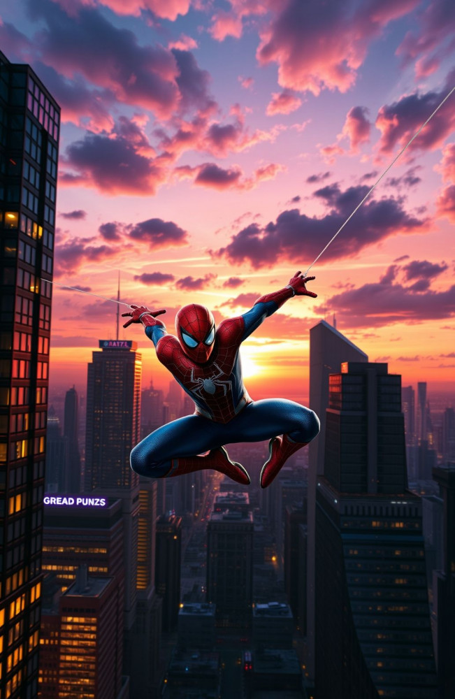 Spider Man HD AI Wallpaper 1080p