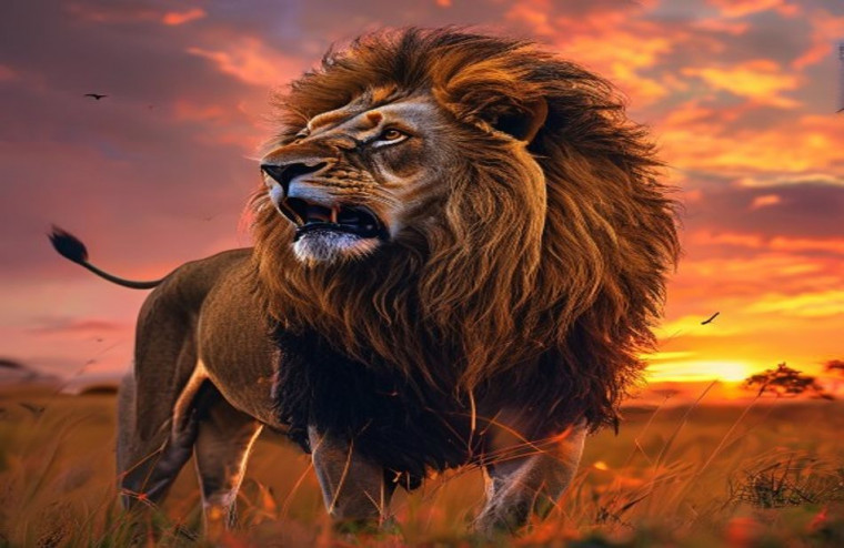 Lion Roar AI Wallpaper