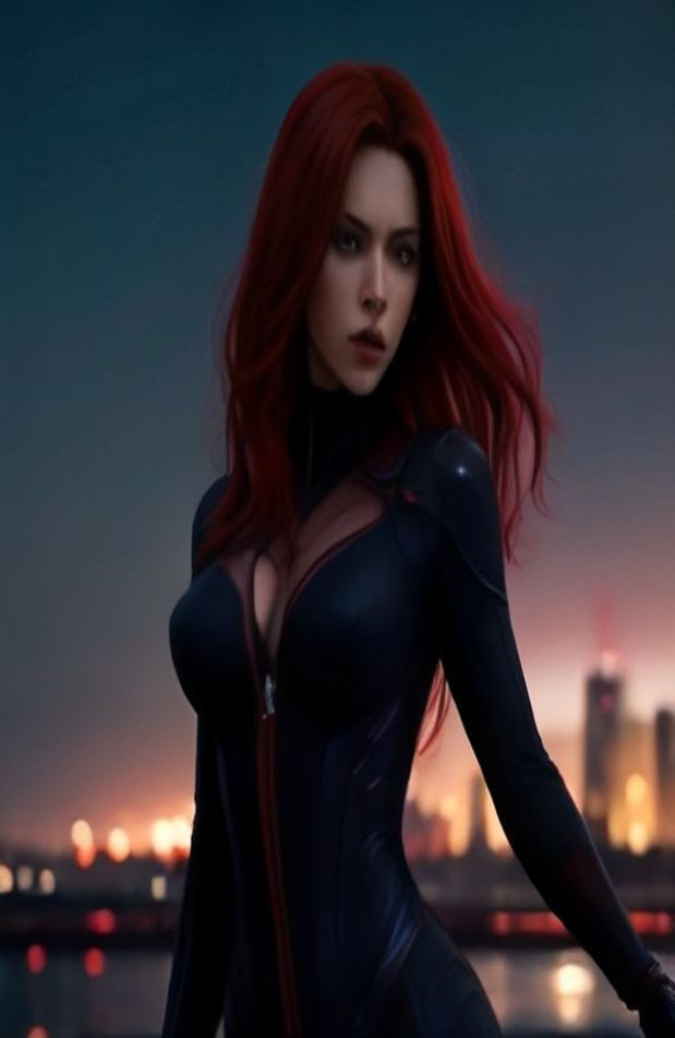 Black Widow HD AI Wallpaper