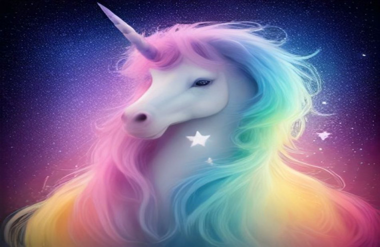 Cartoon Unicorn AI Wallpaper