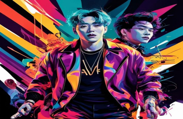 V Bts Idol AI Wallpaper
