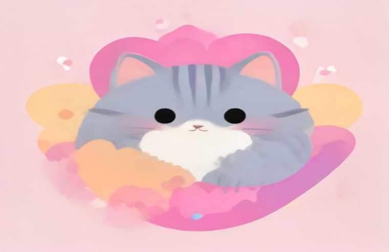 Kawaii Cat AI Wallpaper