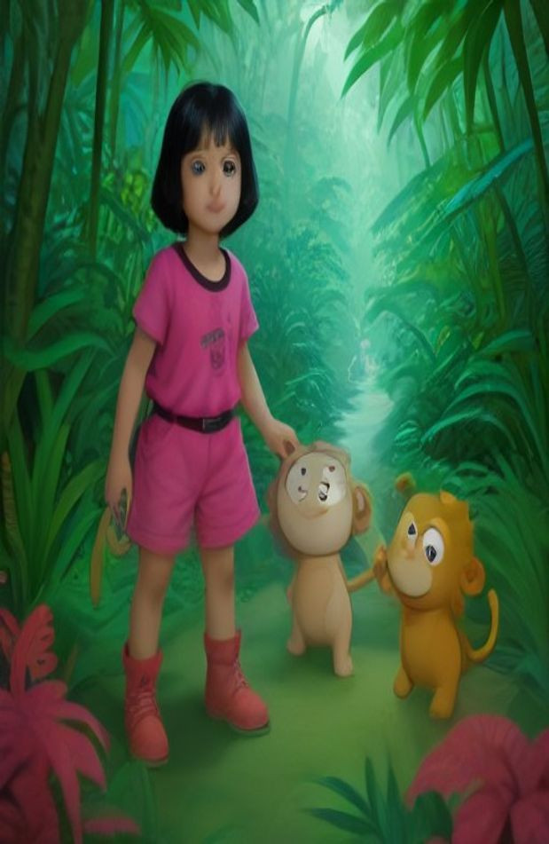 Dora The Explorer AI Wallpaper
