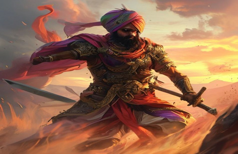 Sikh Warrior AI Wallpaper