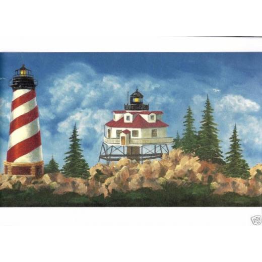 Free download borders by chesapeake coastal lighthouse wallpaper border