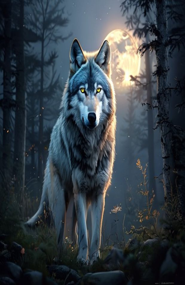 Cool Pictures Of Wolves AI Wallpaper