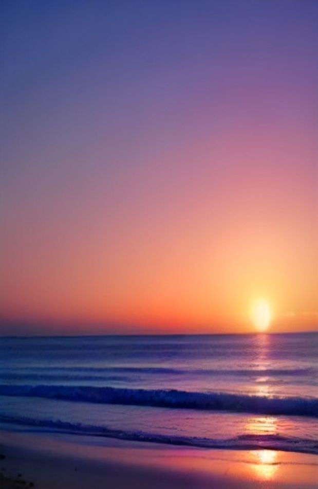 Sunset Beaches AI Wallpaper