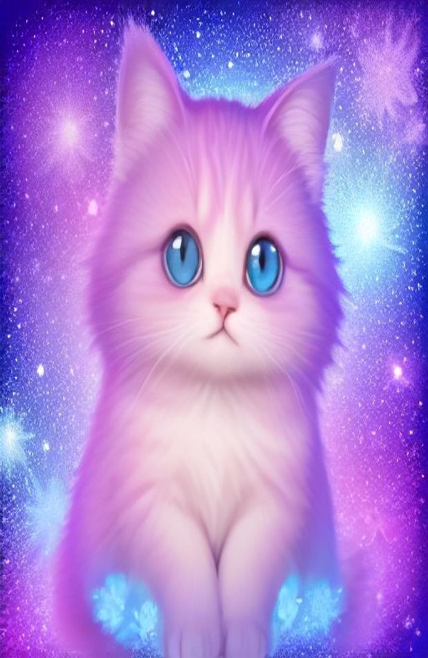 Anime Cat AI Wallpaper