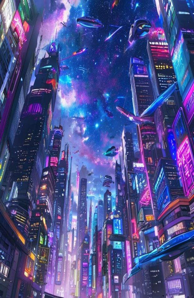 Anime Sci Fi AI Wallpaper