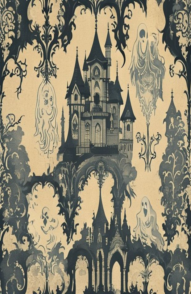 Disney Haunted Mansion AI Wallpaper Stencil