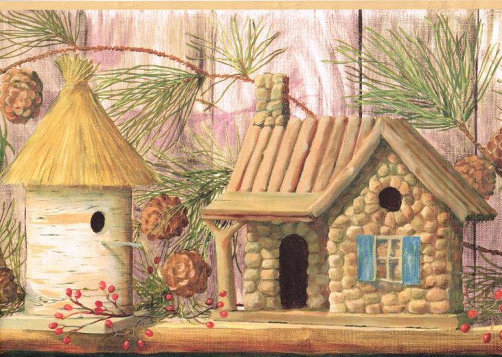 Free download Unique Country Birdhouse Bird Wooden Branches Wallpaper