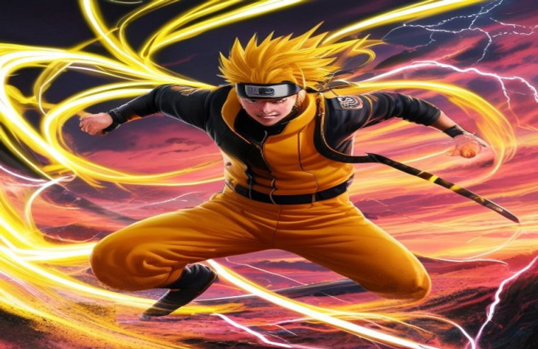 Yellow Flash Minato AI Wallpaper