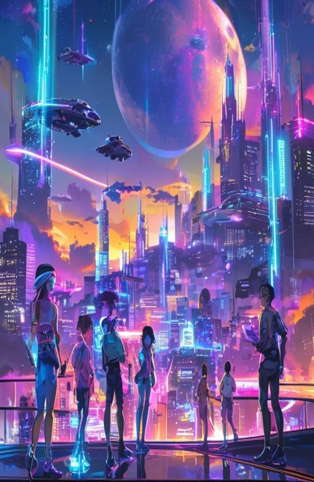 Anime Sci Fi AI Wallpaper