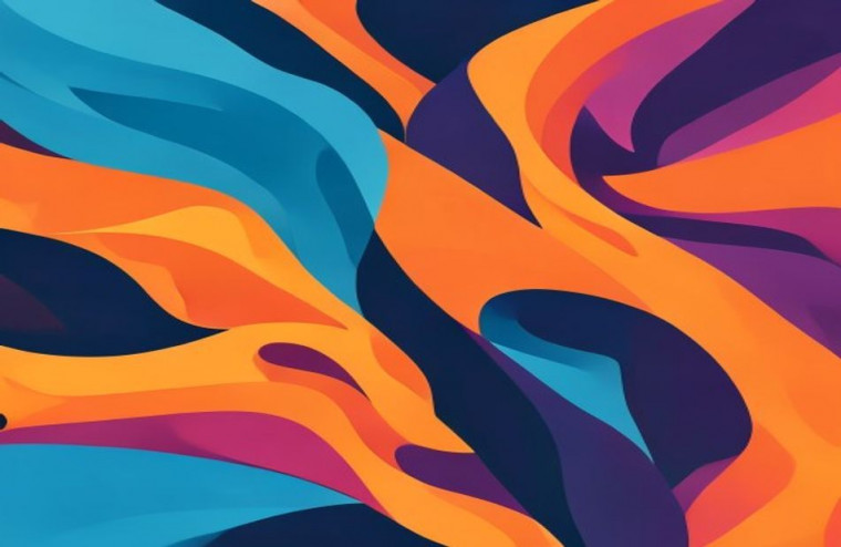 Abstract Dual Monitor AI Wallpaper