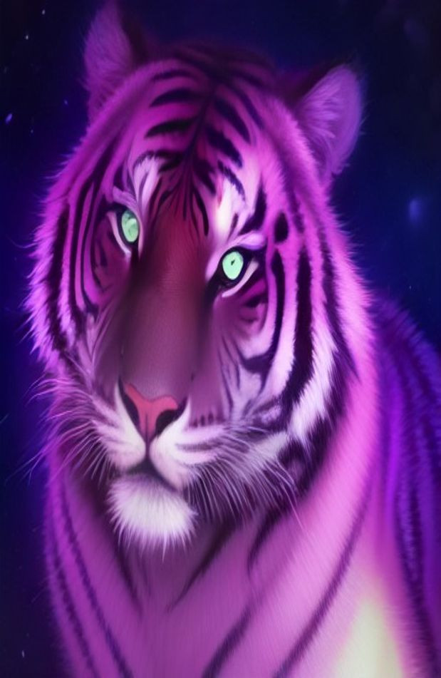 Neon Animal AI Wallpaper