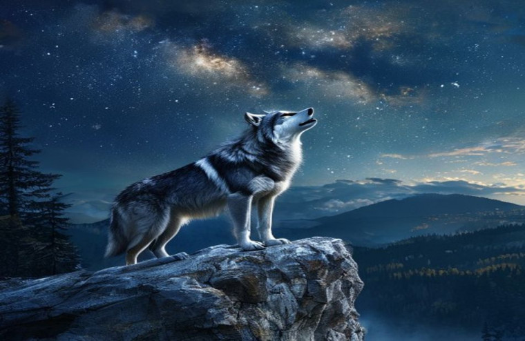 Cool Pictures Of Wolves AI Wallpaper