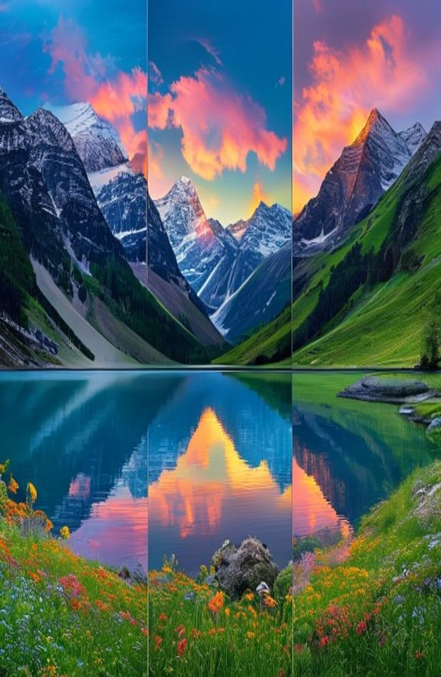 Triple Screen AI Wallpaper HD