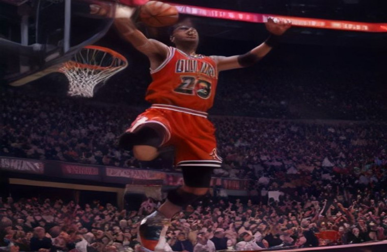 Michael Jordan Dunk AI Wallpaper
